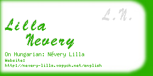 lilla nevery business card